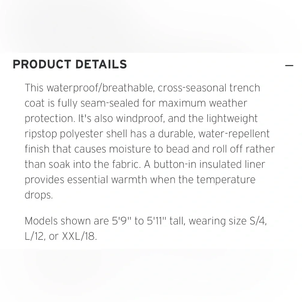 Eddie Bauer Women's Girl on the Go Insulated Waterproof Trench Coat
Black Large - Picture 13 of 16